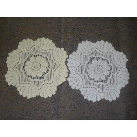 TAPESTRY TRADING Tapestry Trading 558I12 12 in. European Lace Doily; Ivory 558I12